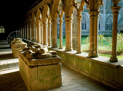 The cloister of Cathedral St Tugdual at Treguier   Brittany France