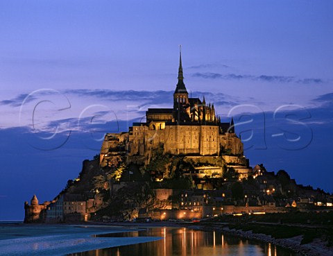 Mont StMichel at dusk  Manche France  BasseNormandie