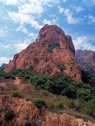 Part of the Cap Roux mountains in the Esterel   Massif Cote dAzur