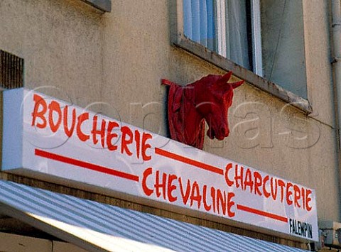 Horse butcher sign