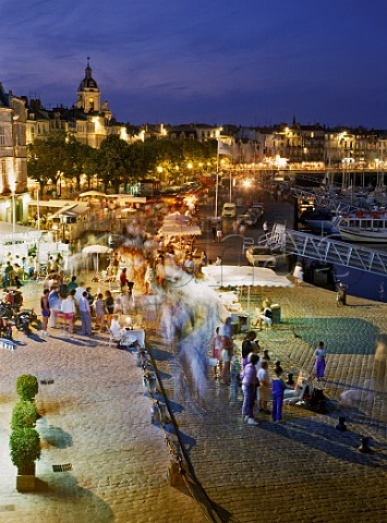 La Rochelle quayside at dusk CharenteMaritime   France  PoitouCharentes