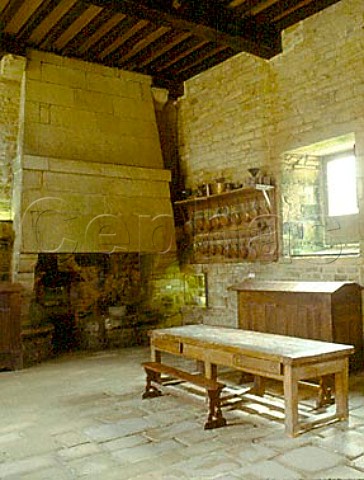 Traditional Breton kitchen furniture at Chateau de   Kerjean Brittany France
