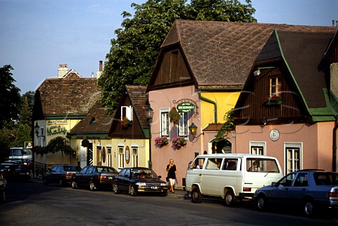 Picturesque Heuriger along the Sandgasse   in Grinzing a suburb of Vienna Austria