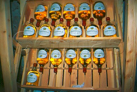 Bottles of Ludmila a white wine from   Chateau Melnik Melnik Bohemia Czech   Republic