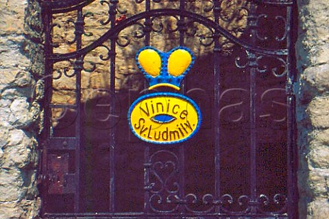 Sign of Vinice Sv Ludmily Winery   St Chateau Melnik Melnik Bohemia   Czech Republic
