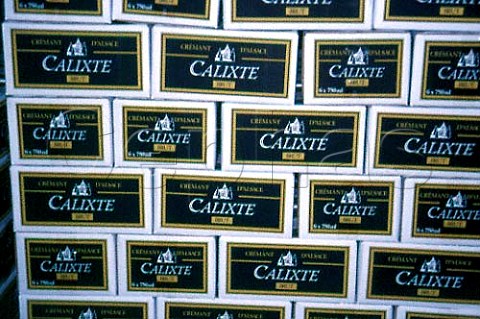 Cases of Crmant dAlsace at Cave   Vinicole de Hunawihr HautRhin France   Alsace