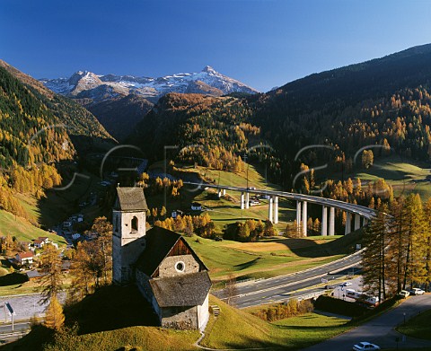 Church by the Brenner Autobahn Tyrol Austria