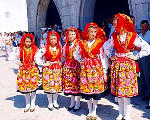 Traditional dress worn at the Festival of Our Lady   of Sorrows Viana do Castelo Minho Portugal