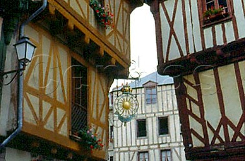 Halftimbered 16th century houses Vannes Brittany France