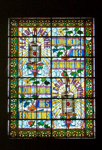 Liqueurs Stained glass window in the   Palais de Benedictine Fcamp   SeineMaritime France  Normandy