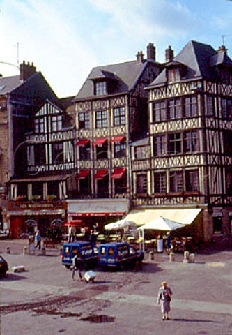 Timbered buildings Vieux Marche Rouen    SeineMaritime France    Haute Normandie