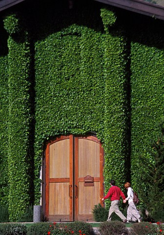 Door of Clos du Val winery Napa   California