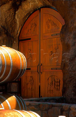 Door of Atlas Peak winery Napa   California USA