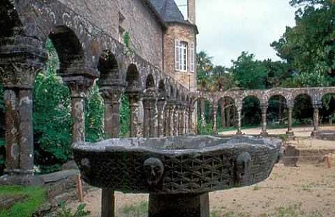 Brittanys only Romanesque cloister in   the Abbey of Daoulas Finistere France    Brittany