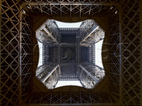 Eiffel Tower viewed from below Paris France