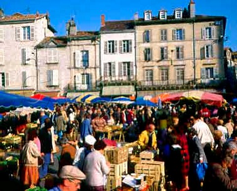 Market day in Perigueux Dordogne France