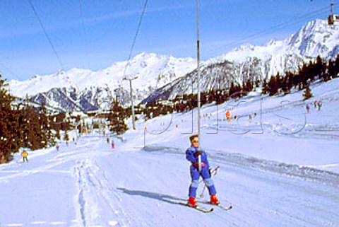 Ski tow Courchevel Savoie France   RhneAlpes