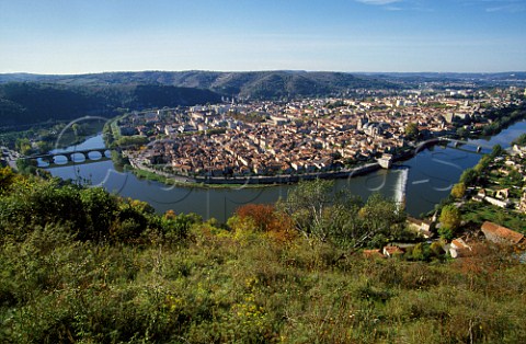 View over Cahors and the Lot River Lot   France
