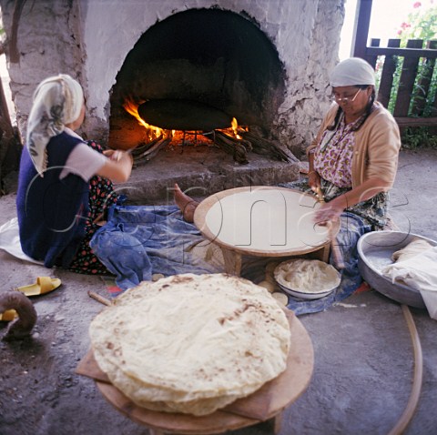 Making flat bread Kale southern Turkey