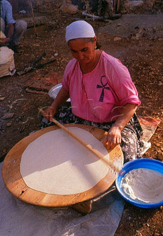 Making unleavened bread Kale Turkey