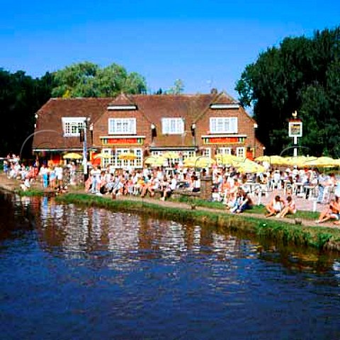The Anchor Public House on the River Wey Navigation   at Pyrford Surrey