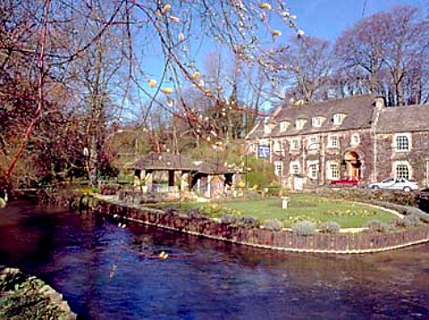 The Swan Hotel and River Colne at   Bibury Gloucestershire