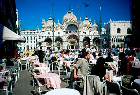 Caf in St Marks Square Venice Italy