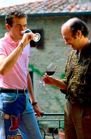 Leandro Alessi and his son of Cennatoio   Panzano in Chianti Tuscany Italy   Chianti Classico