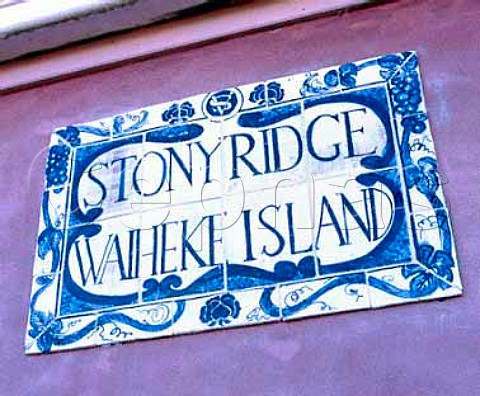 The Winery and Cellar Sign of Stonyridge Estate On   Waiheke Island in the Hauraki Gulf   Auckland New Zealand