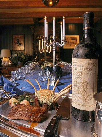 Magnum of Chteau Gruaud Larose 1945 with roast beef