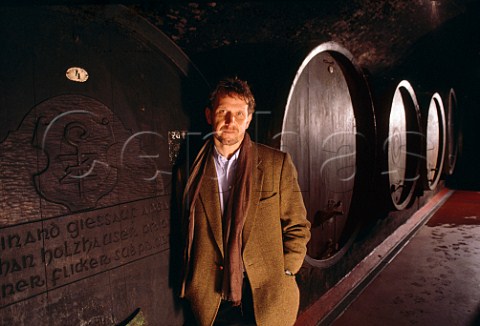 Willi Brundlmayer in his cellars at   Langenlois Niedersterreich Austria    Kamptal
