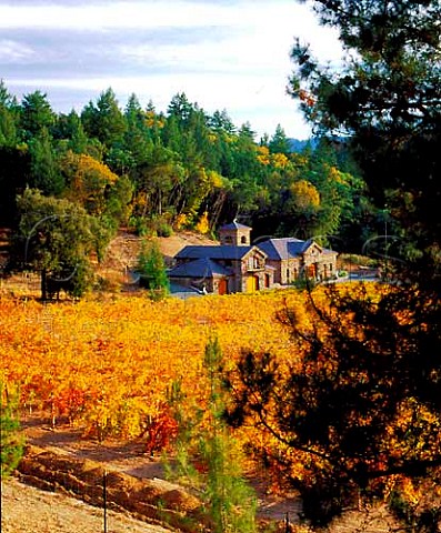 Paoletti Winery and autumnal vineyard Calistoga   Napa Co California  Napa Valley