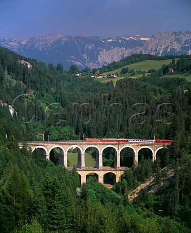 Semmering mountain railway built circa 1850 a UNESCO World Heritage site Styria Austria  