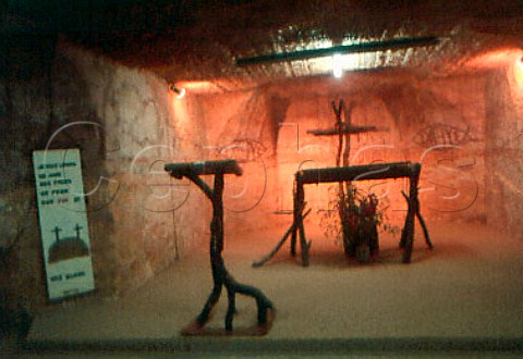 Underground church in the opal mining   town of Coober Pedy South Australia