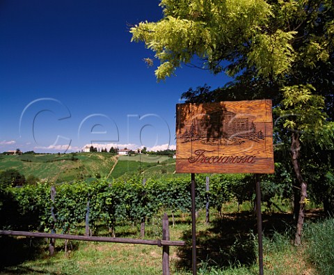 Sign for the Frecciarossa Estate at Casteggio   Lombardy Italy   Oltrep Pavese DOC