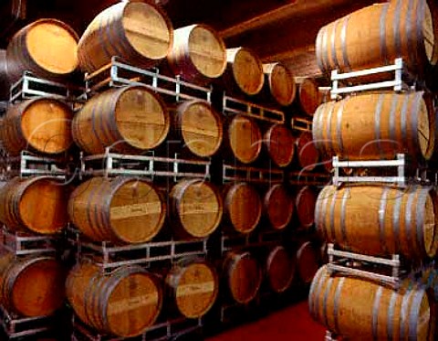 New oak barriques by Seguin Moreau in the cellars   of Cantine MezzaCorona Rotari is the brand name for   their Trentino Classico sparkling wine  Mezzocorona   Trentino Italy