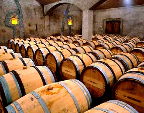 White wine barrique cellar of Cadel Bosco  Erbusco Lombardy Italy  Franciacorta