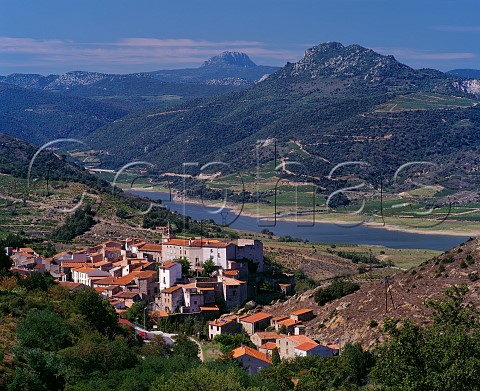 The village of Caramany above the Barrage de lAgly  formed by damming the Agly river in 1996 Caramany PyrnesOrientales France   Ctes du RoussillonVillages Caramany