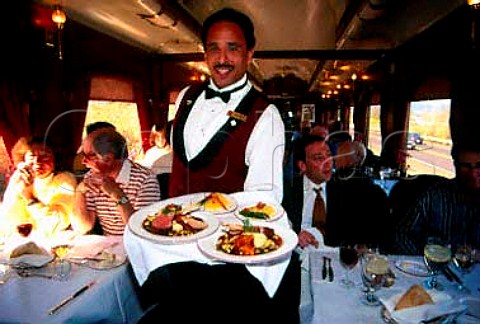 Waiter on the Napa Valley Wine Train   California