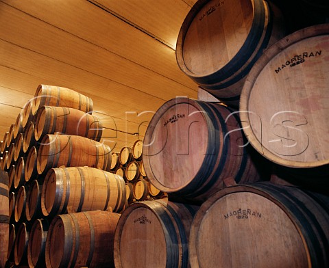 Barrel ageing cellar of Bodegas Nekeas   Aorbe near Puente la Reina Navarra Spain