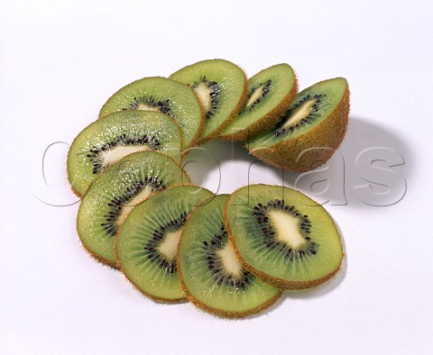 Sliced Kiwi fruit