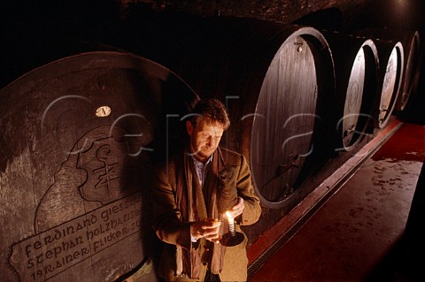 Willi Brundlmayer in his cellars at   Langenlois Austria  Kamptal