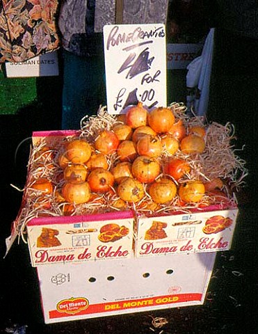 Pomegranates for sale   Brooklands Sunday market Weybridge Surrey