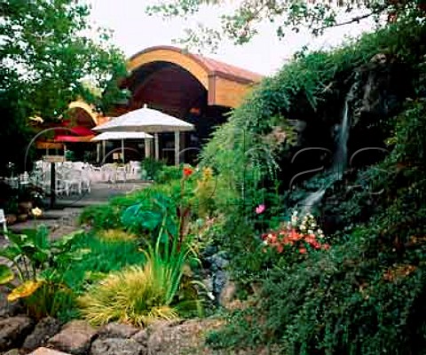 Garden and outdoor tasting area of Domaine Chandon   Yountville Napa Co California