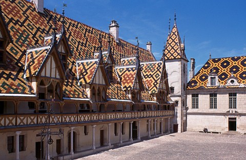 Courtyard of the Hospices de Beaune   Htel Dieu   Beaune Cte dOr France