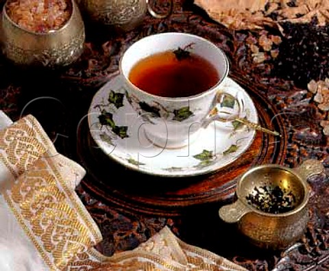 Tea in a bone china cup