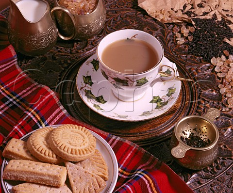 Tea with Scottish shortbread