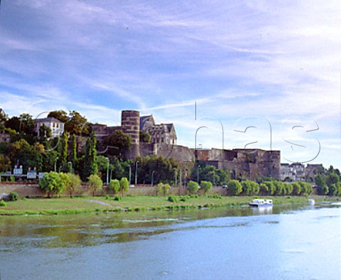 13th Century Chteau built by Louis IX overlooking   the River Maine in Angers The castle towers and   battlements were removed by Henry III in 1585   MaineetLoire France  Pays de la Loire