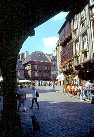 Street in Dinan Cote du Norde France   Brittany