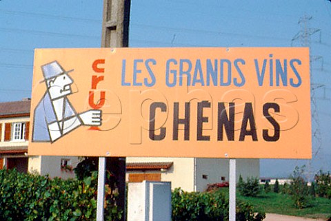 Chnas village sign Rhne France   Beaujolais